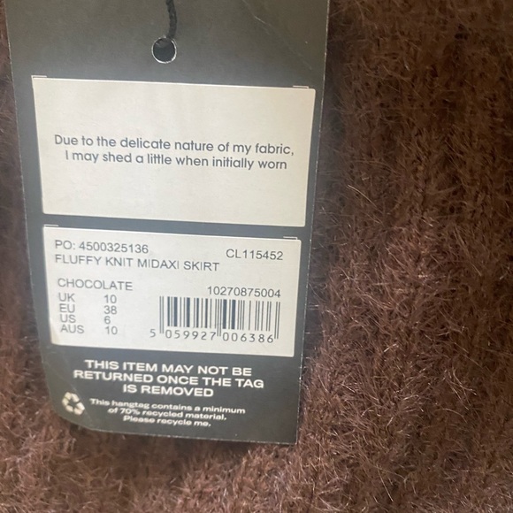 CARLI BYBEL X MISSGUIDED CHOCOLATE CO ORD FLUFFY KNIT SET - Picture 8 of 9